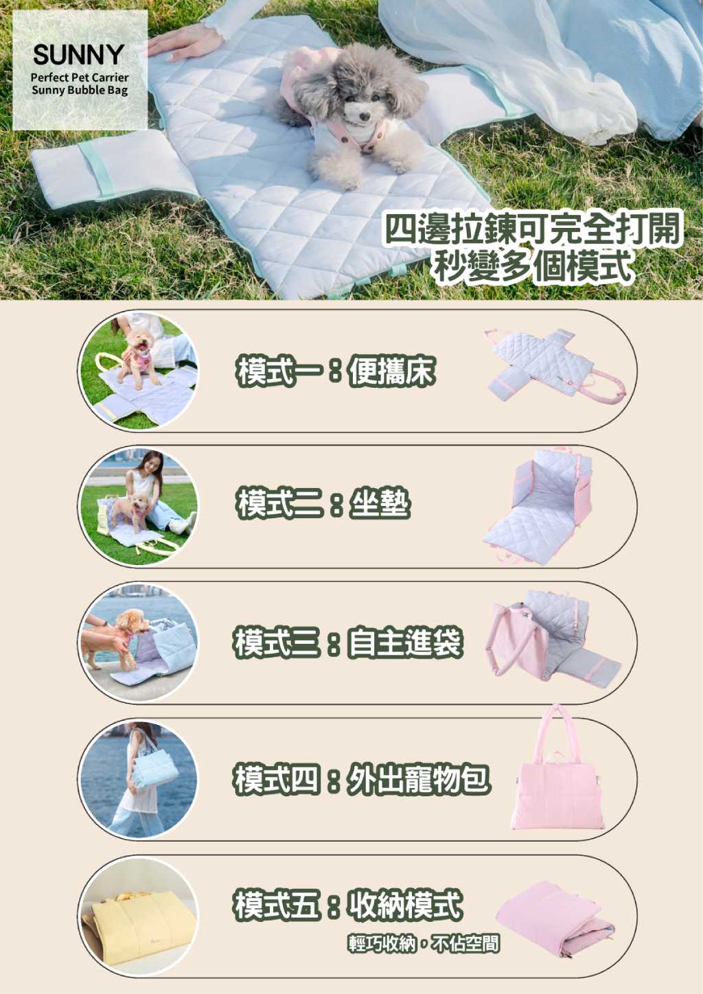 Sunny Bubble Bag Pet Carrier - Image 4